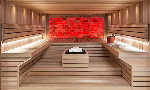 نمای چوب در سونا